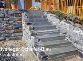 Schiefer-Blau mit Blockstufen